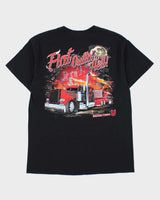 Vintage Y2K 00s Big Rig Trucks Flat Outta' Hell Heavyweight Crewneck T-Shirt - L
