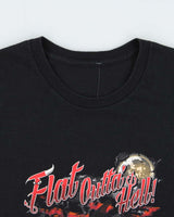 Vintage Y2K 00s Big Rig Trucks Flat Outta' Hell Heavyweight Crewneck T-Shirt - L