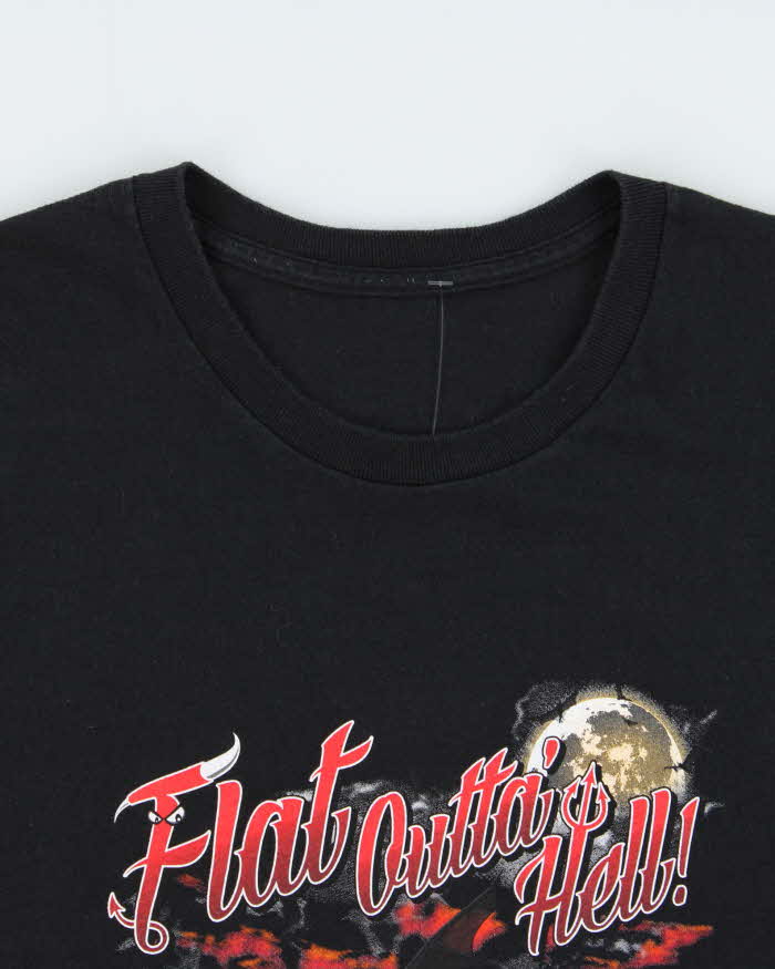 Vintage Y2K 00s Big Rig Trucks Flat Outta' Hell Heavyweight Crewneck T-Shirt - L