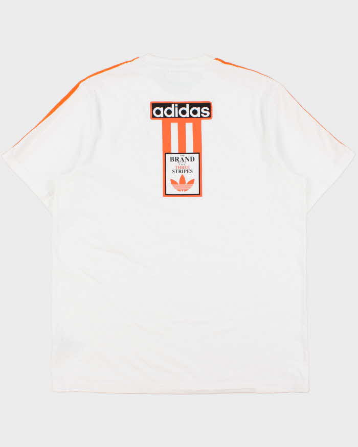Vintage Adidas Originals '90s Embroidered 3-Stripe Heavyweight Crewneck T-Shirt - L