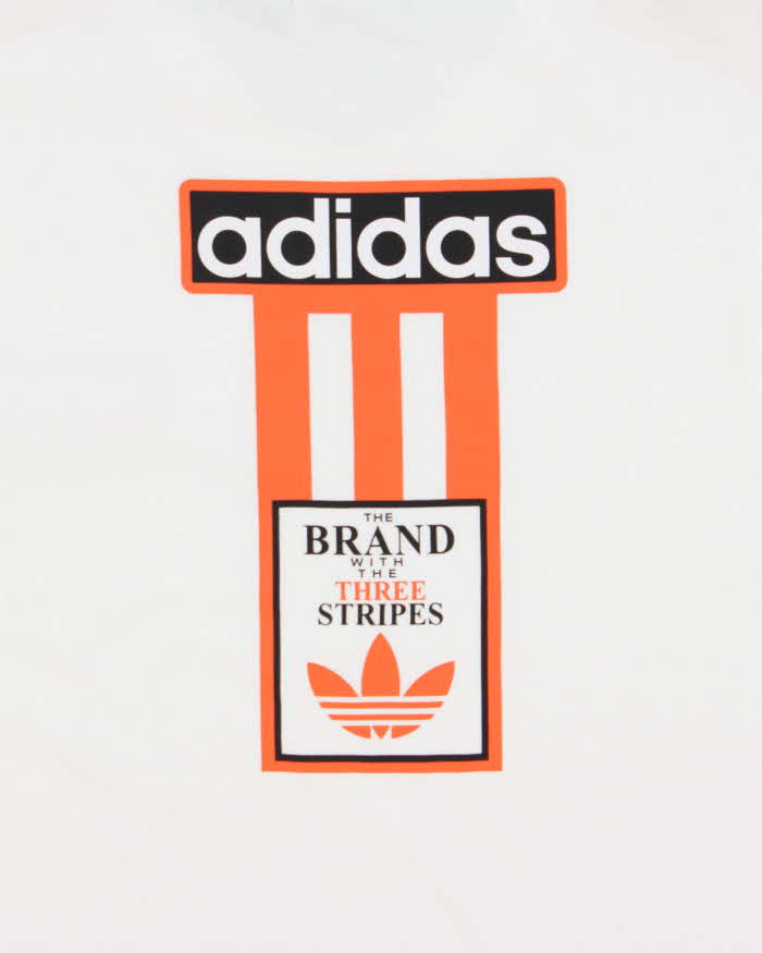 Vintage Adidas Originals '90s Embroidered 3-Stripe Heavyweight Crewneck T-Shirt - L
