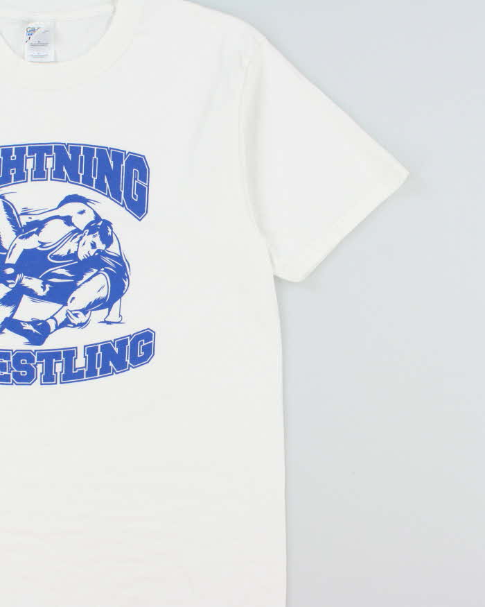 Vintage Y2K 00s Lightning Wrestling Gildan Ultra Heavyweight Crewneck T-Shirt - L