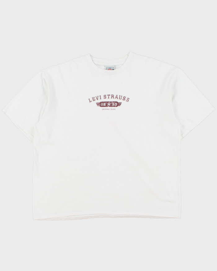 Vintage '00 Y2K Levi's Military Logo Heavyweight Made In Canada Crewneck T-Shirt - XL