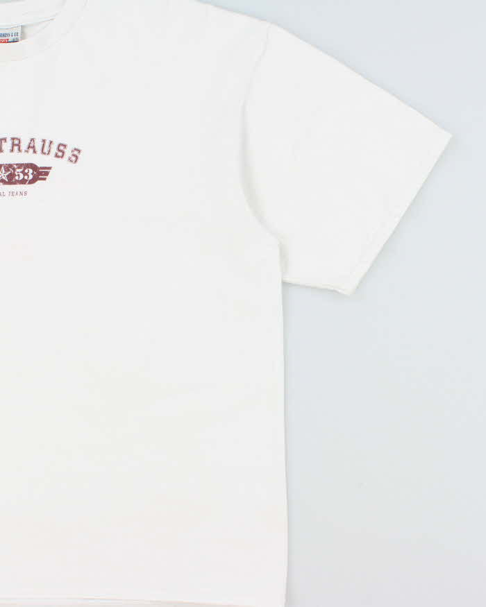 Vintage '00 Y2K Levi's Military Logo Heavyweight Made In Canada Crewneck T-Shirt - XL