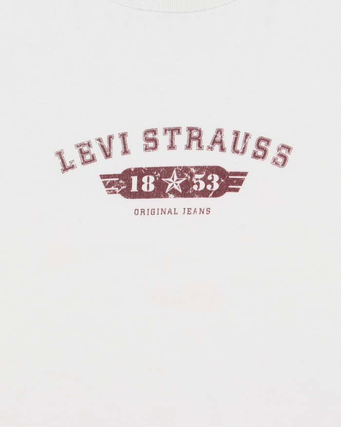 Vintage '00 Y2K Levi's Military Logo Heavyweight Made In Canada Crewneck T-Shirt - XL