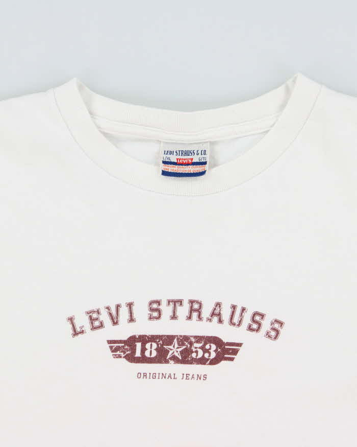 Vintage '00 Y2K Levi's Military Logo Heavyweight Made In Canada Crewneck T-Shirt - XL