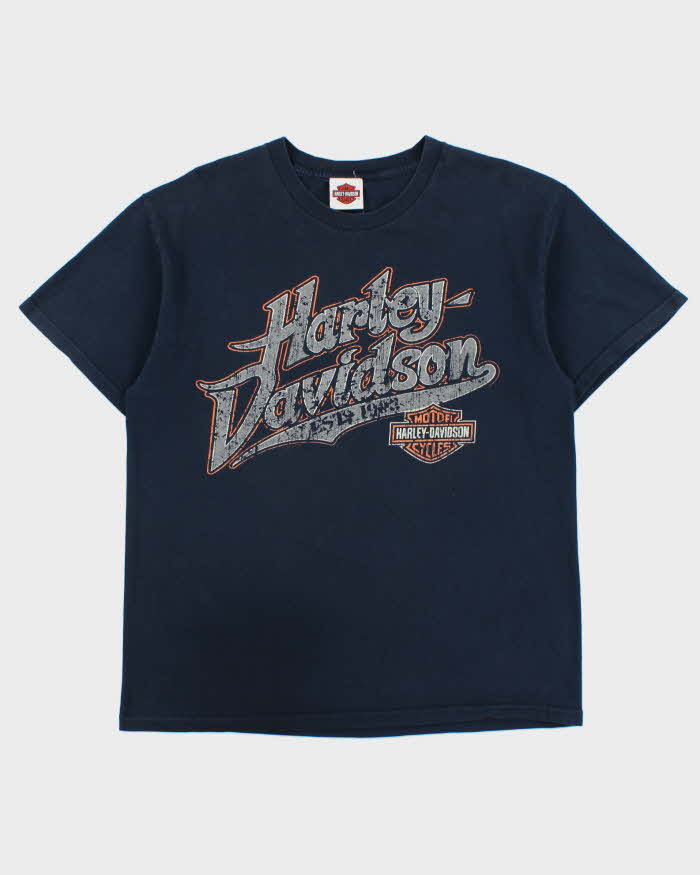 Vintage Harley Davidson Cancun Mexico Heavyweight Crewneck T-Shirt - L