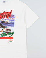 Vintage 1998 Castrol Racing 100 Oil Hanes Beefy Heavyweight Crewneck T-Shirt - XL
