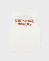 Vintage '05 Y2K Harley Davidson Montreal Eagle Heavyweight Sleeveless Crewneck Pocket T-Shirt - L