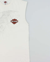 Vintage '05 Y2K Harley Davidson Montreal Eagle Heavyweight Sleeveless Crewneck Pocket T-Shirt - L
