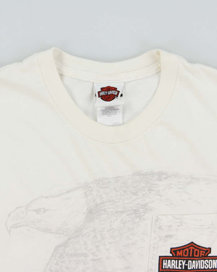 Vintage '05 Y2K Harley Davidson Montreal Eagle Heavyweight Sleeveless Crewneck Pocket T-Shirt - L