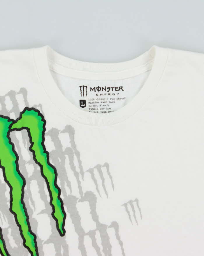 Vintage Y2K 00s Monster Energy Classic Heavyweight Crewneck T-Shirt - L