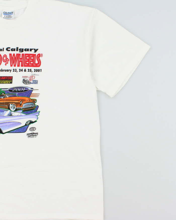 Vintage 2001 World Of Wheels 35th Annual Championship Gildan Ultra Heavyweight Made In Canada Crewneck T-Shirt - XL