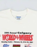 Vintage 2001 World Of Wheels 35th Annual Championship Gildan Ultra Heavyweight Made In Canada Crewneck T-Shirt - XL