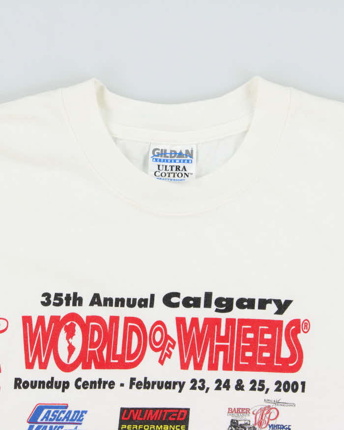 Vintage 2001 World Of Wheels 35th Annual Championship Gildan Ultra Heavyweight Made In Canada Crewneck T-Shirt - XL