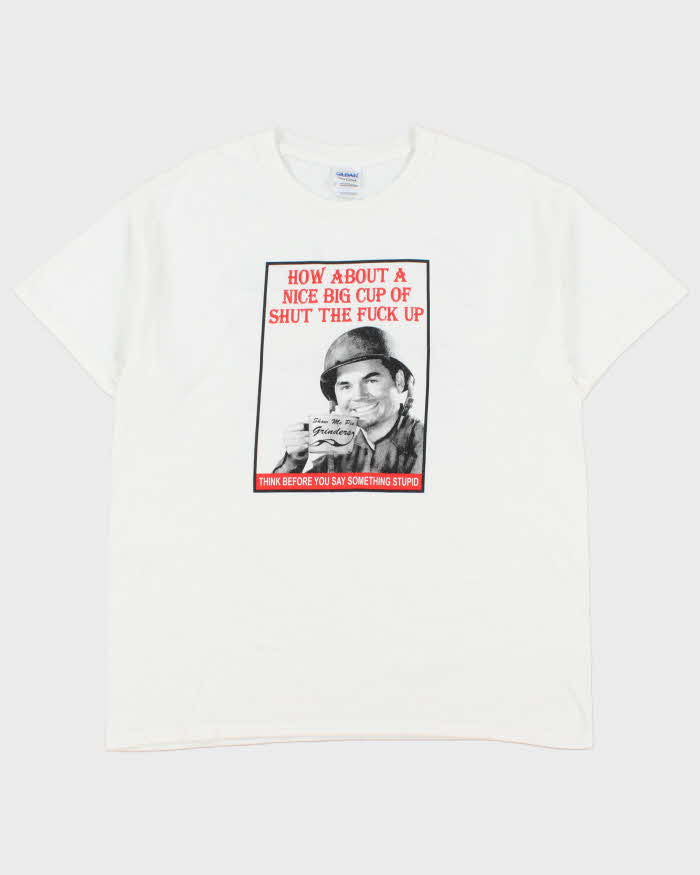 Vintage '05 Y2K Grinders Show Me Pie Kansas City Gildan Ultra Heavyweight Crewneck T-Shirt - L