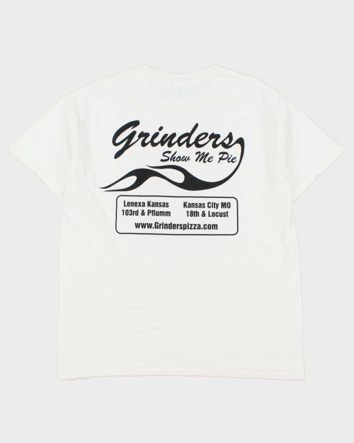 Vintage '05 Y2K Grinders Show Me Pie Kansas City Gildan Ultra Heavyweight Crewneck T-Shirt - L