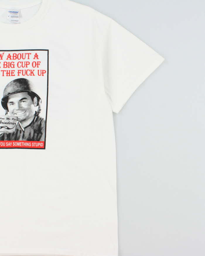 Vintage '05 Y2K Grinders Show Me Pie Kansas City Gildan Ultra Heavyweight Crewneck T-Shirt - L