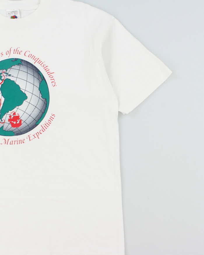 Vintage 1992 Conquistadores Marine Expeditions Heavyweight Made In Canada Single Stitch Crewneck T-Shirt - L