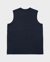 Vintage Carhartt Navy Heavyweight Sleeveless Relaxed Fit Crewneck Pocket T-Shirt - L