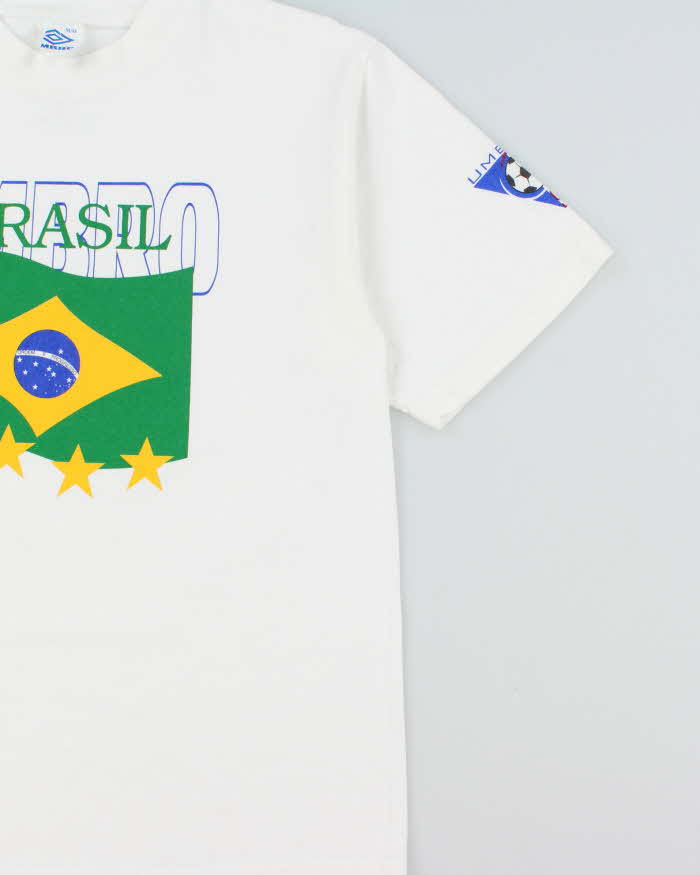 Vintage Umbro 1998 World Cup Brasil Futbol Heavyweight Crewneck T-Shirt - L