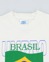 Vintage Umbro 1998 World Cup Brasil Futbol Heavyweight Crewneck T-Shirt - L