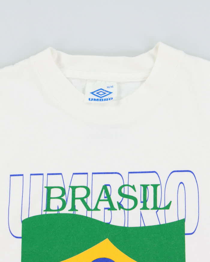 Vintage Umbro 1998 World Cup Brasil Futbol Heavyweight Crewneck T-Shirt - L