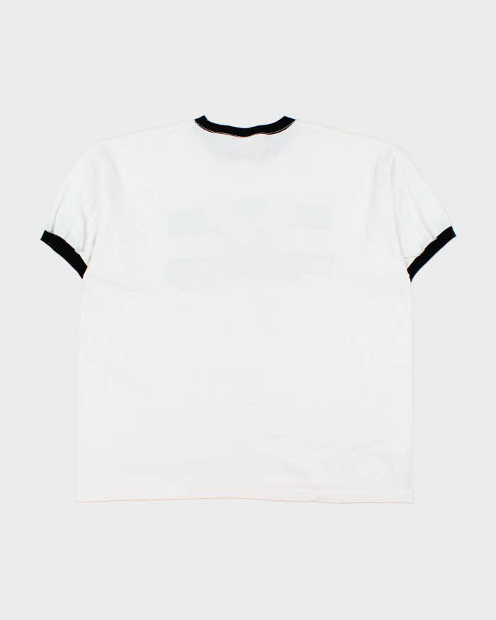 Vintage 1990s AEW Best In The World Heavyweight Bayside Made In USA Crewneck Ringer T-Shirt - XXL