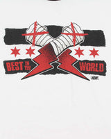 Vintage 1990s AEW Best In The World Heavyweight Bayside Made In USA Crewneck Ringer T-Shirt - XXL