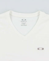 Vintage Oakley Embroidered O Logo Heavyweight V-Neck T-Shirt - L