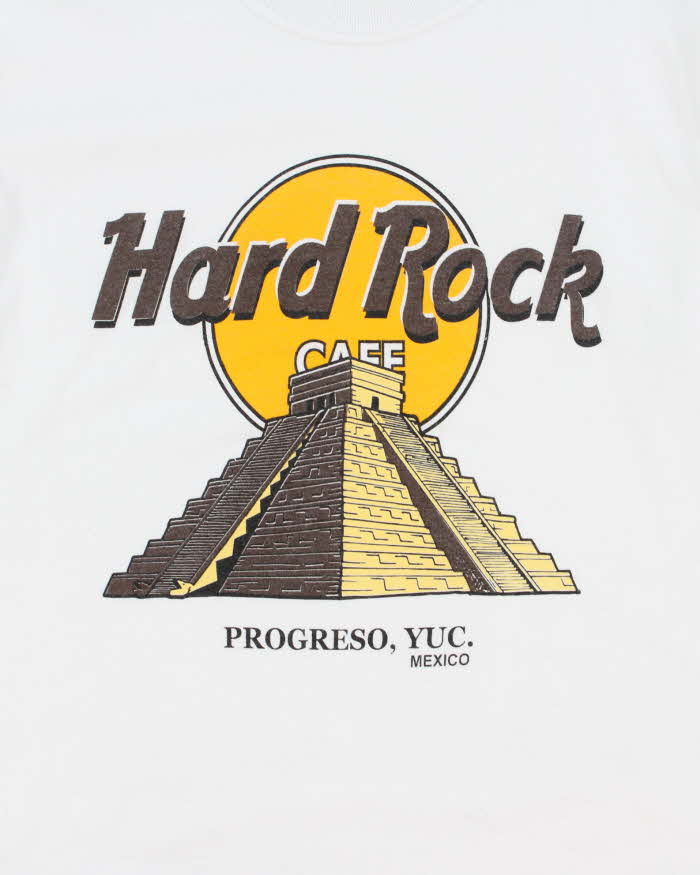 Vintage 1990s Hard Rock Cafe Progreso, Yuc. Mexico Heavyweight Crewneck T-Shirt - L