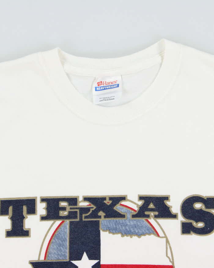 Vintage '00 Y2K Texas Lone Star State Hanes Heavyweight Crewneck T-Shirt - M