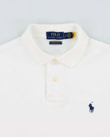 Vintage Polo Ralph Lauren White Custom Slim Fit Short Sleeve Polo Shirt - S