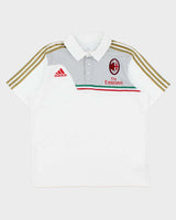 Vintage 2013-14 Adidas AC Milan FC Embroidered Short Sleeve Football Polo Shirt - L