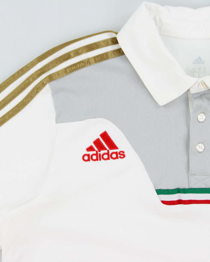 Vintage 2013-14 Adidas AC Milan FC Embroidered Short Sleeve Football Polo Shirt - L