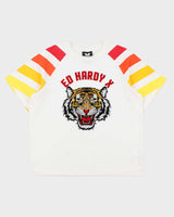 Vintage Ed Hardy X Diamante Embellished Heavyweight Tiger Crewneck T-Shirt - XL