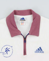 Vintage 2001 Adidas IAAF Athletics World Championships Embroidered Short Sleeve Waffle Polo Shirt - M