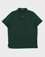Vintage Polo Ralph Lauren British Racing Green Custom Slim Fit Short Sleeve Polo Shirt - L