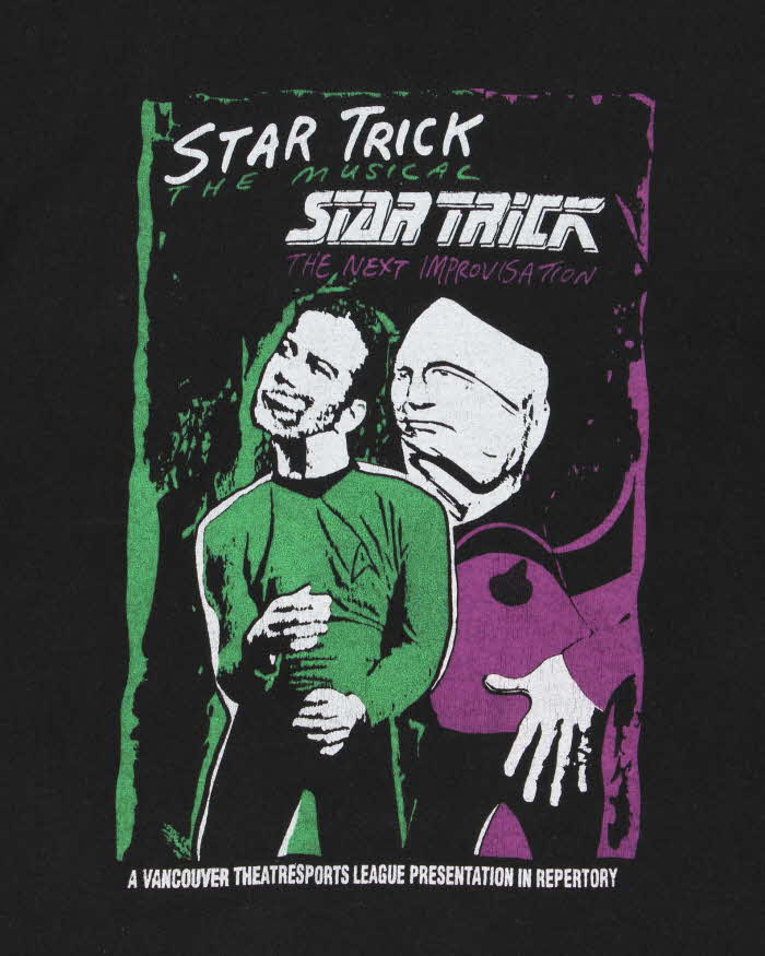 Vintage 1988 Star Trek Spoof Musical Heavyweight Made In USA Single Stitch Crewneck T-Shirt - S