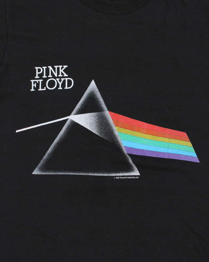 Vintage 1987 Pink Floyd Dark Side Of The Moon North America Tour Single Stitch Made In Canada Crewneck T-Shirt - L