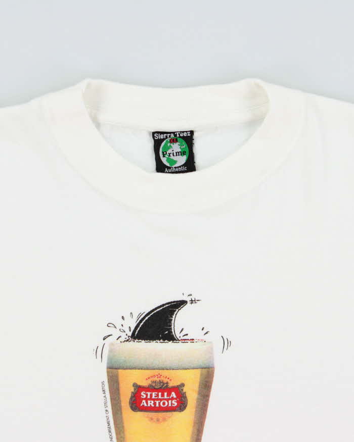 Vintage 1990s Spielberg's Stella Artois Jaws Movie Heavyweight Crewneck T-Shirt - XL