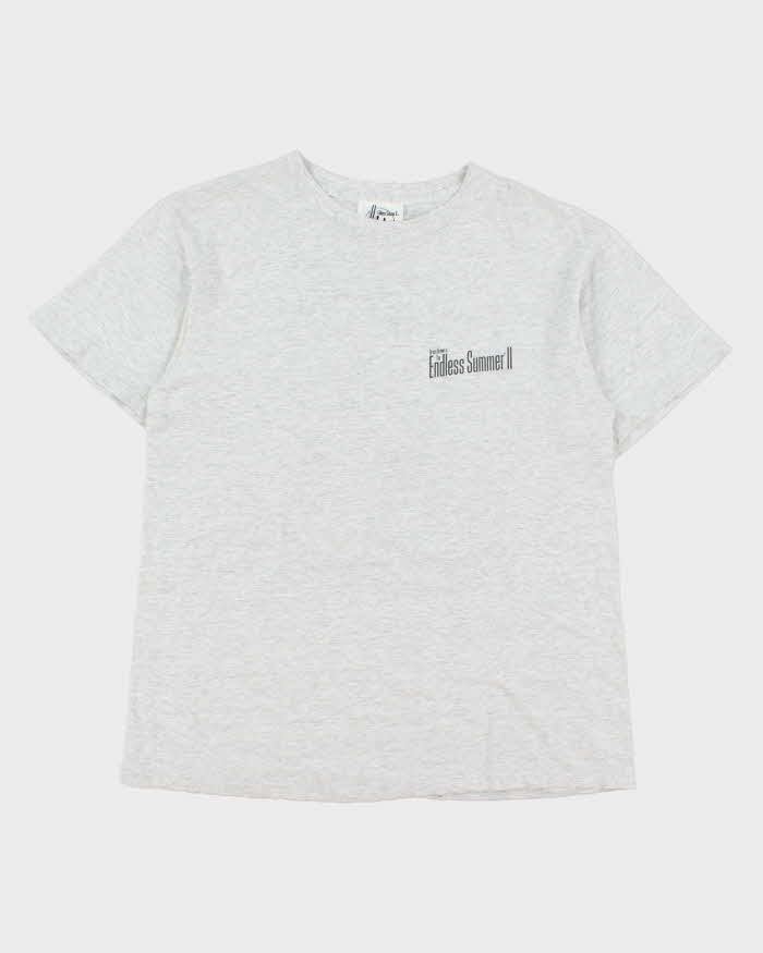 Vintage 1994 Bruce Brown's 'The Endless Summer II' Surfing Doc Grey Marl Heavyweight Made In USA Single Stitch Crewneck T-Shirt - L