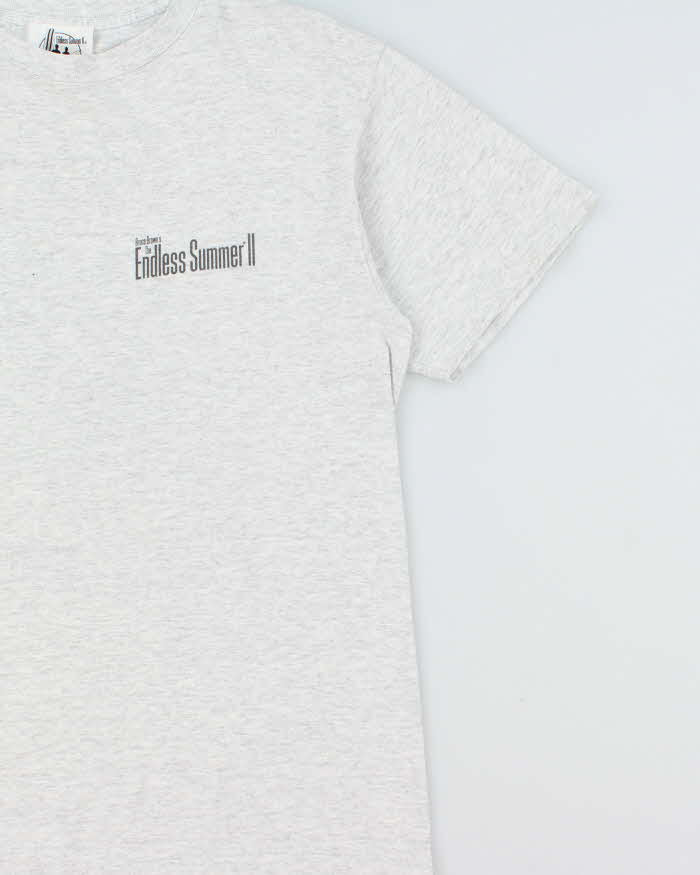 Vintage 1994 Bruce Brown's 'The Endless Summer II' Surfing Doc Grey Marl Heavyweight Made In USA Single Stitch Crewneck T-Shirt - L