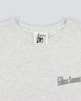 Vintage 1994 Bruce Brown's 'The Endless Summer II' Surfing Doc Grey Marl Heavyweight Made In USA Single Stitch Crewneck T-Shirt - L