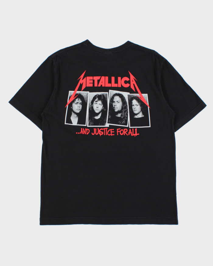 Vintage Y2K 00s Metallica And Justice For All Heavyweight Bomber Tag Crewneck T-Shirt - L