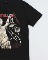Vintage Y2K 00s Metallica And Justice For All Heavyweight Bomber Tag Crewneck T-Shirt - L