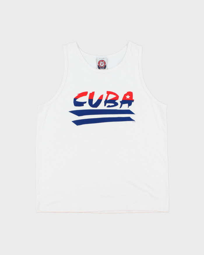 Vintage 1990s Cuba Spell Out Heavyweight Tank Top Vest - L