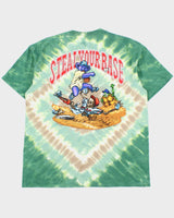 Vintage Liquid Blue Grateful Dead '94 Heavyweight Tie-Dye Baseball Crewneck T-Shirt - XL