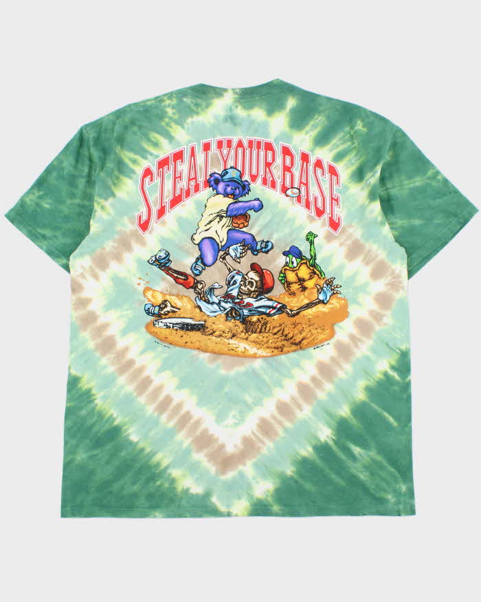 Vintage Liquid Blue Grateful Dead '94 Heavyweight Tie-Dye Baseball Crewneck T-Shirt - XL