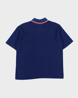 Vintage 1980s Domville Navy Single Stitch Short Sleeve Pocket Polo Shirt - L